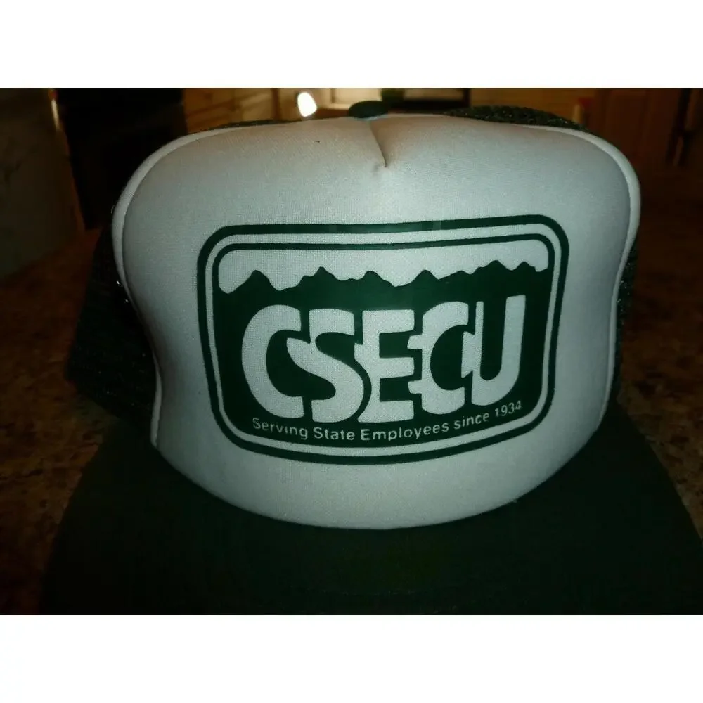 Vintage CSECU Retro‎ Snapback Hat Cap Trucker Mesh